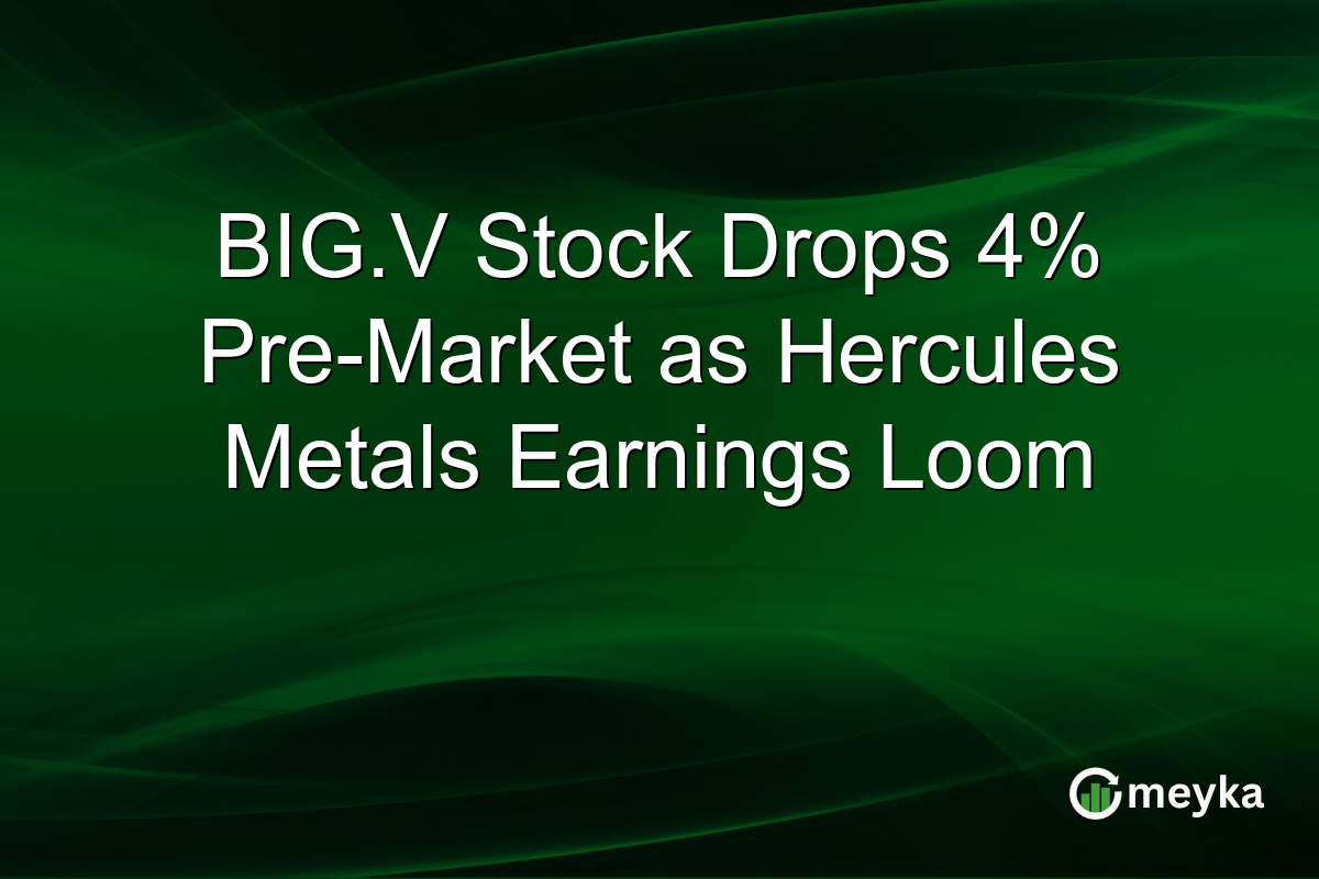 BIG.V Stock Drops 4% Pre-Market as Hercules Metals Earnings Loom