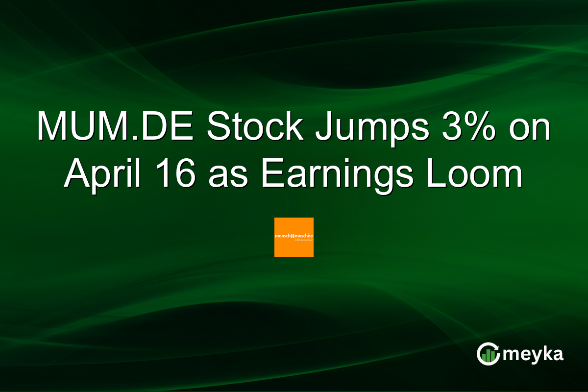 MUM.DE Stock Jumps 3% on April 16 as Earnings Loom