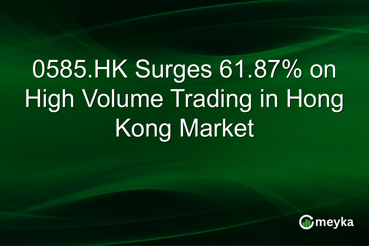 0585.HK Surges 61.87% on High Volume Trading in Hong Kong Market