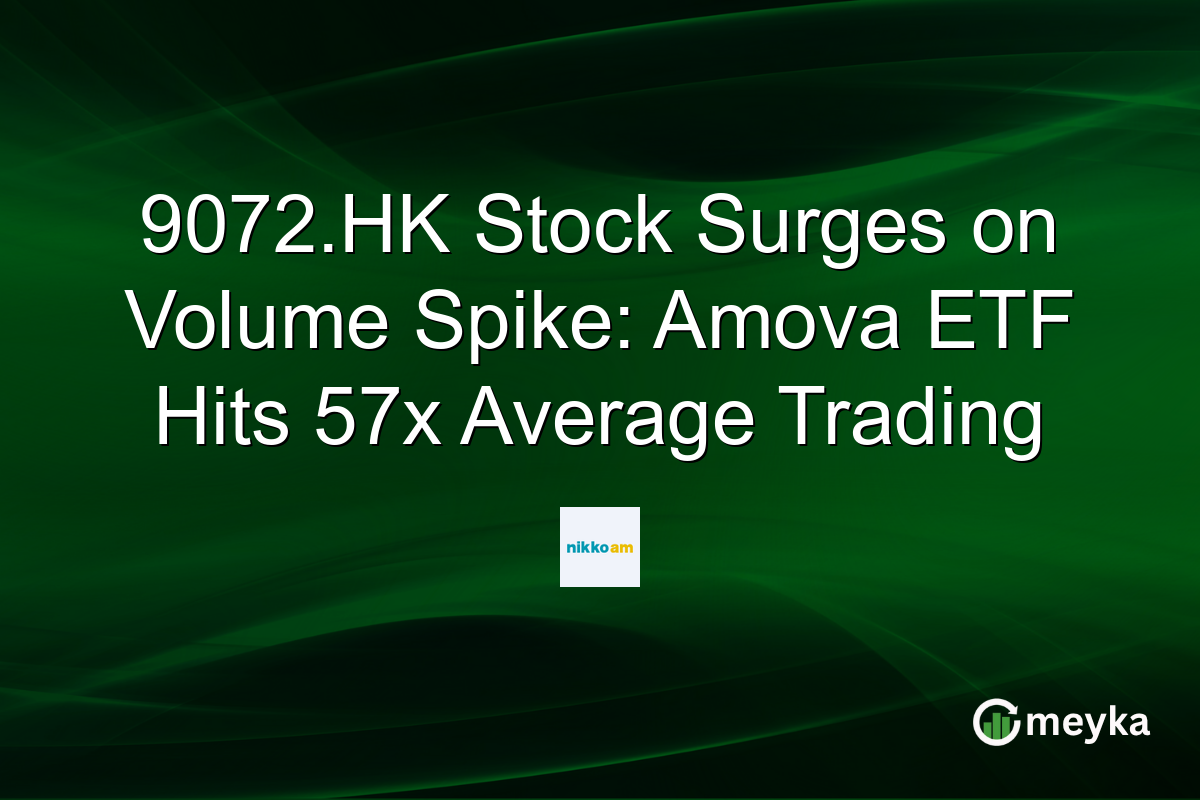 9072.HK Stock Surges on Volume Spike: Amova ETF Hits 57x Average Trading