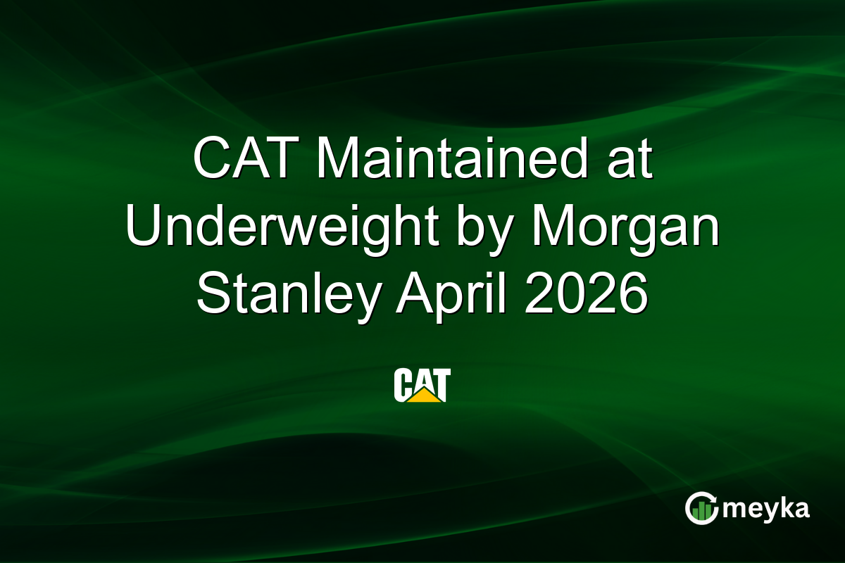 CAT Maintained at Underweight by Morgan Stanley April 2026