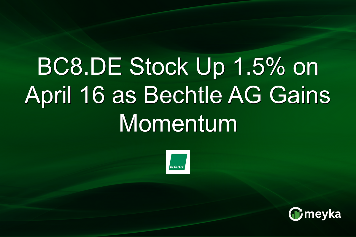 BC8.DE Stock Up 1.5% on April 16 as Bechtle AG Gains Momentum