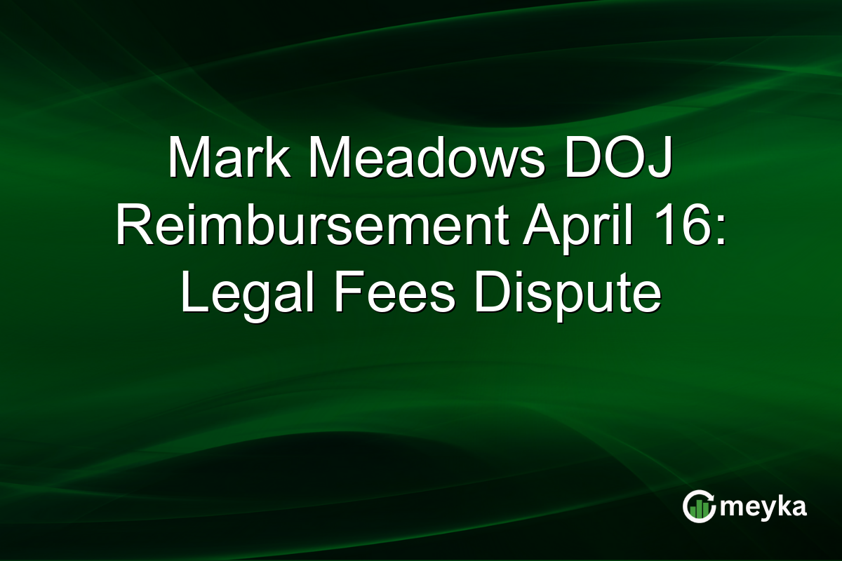 Mark Meadows DOJ Reimbursement April 16: Legal Fees Dispute