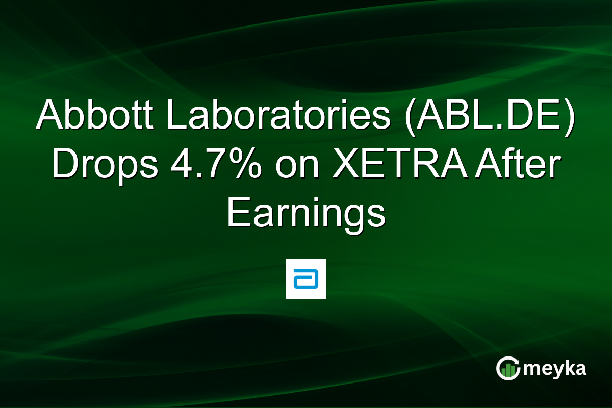 Abbott Laboratories (ABL.DE) Drops 4.7% on XETRA After Earnings