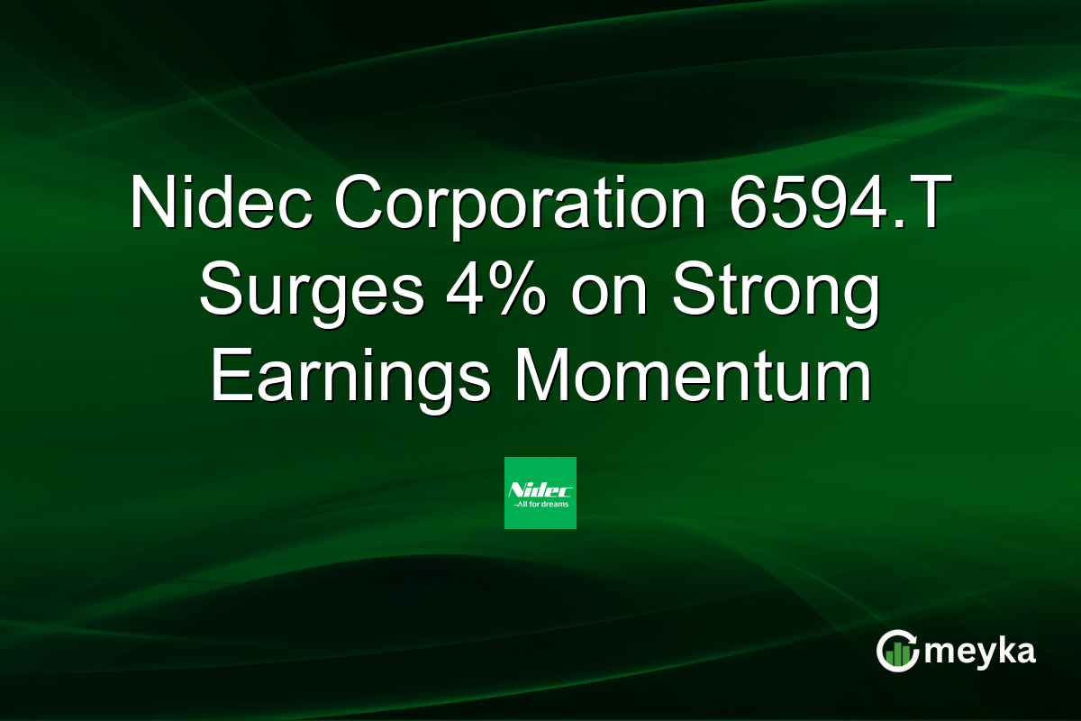 Nidec Corporation 6594.T Surges 4% on Strong Earnings Momentum
