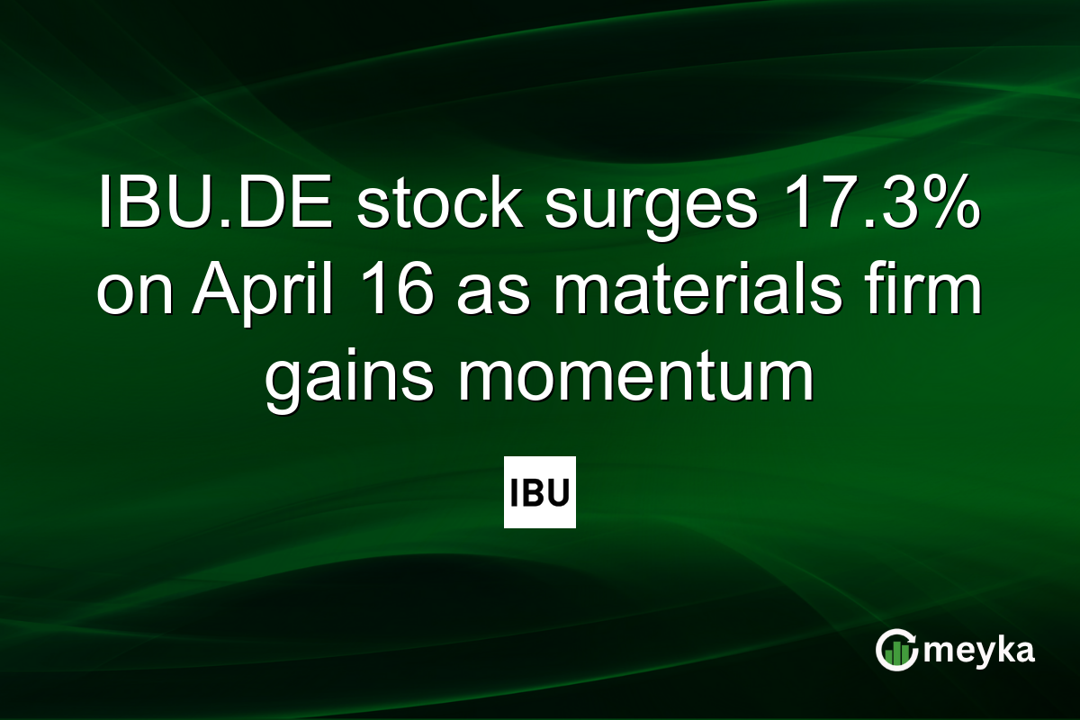 IBU.DE stock surges 17.3% on April 16 as materials firm gains momentum