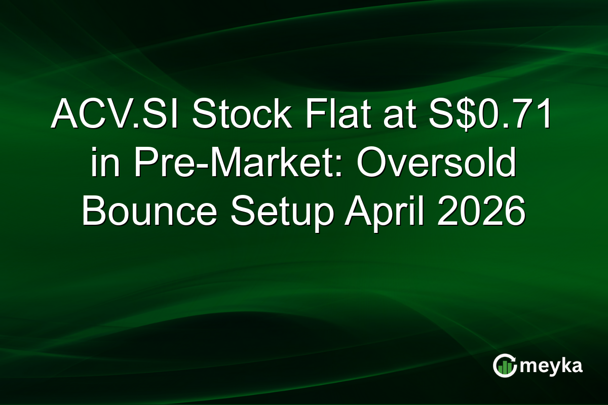 ACV.SI Stock Flat at S$0.71 in Pre-Market: Oversold Bounce Setup April 2026