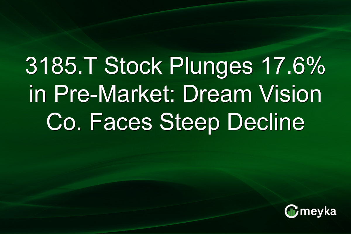 3185.T Stock Plunges 17.6% in Pre-Market: Dream Vision Co. Faces Steep Decline