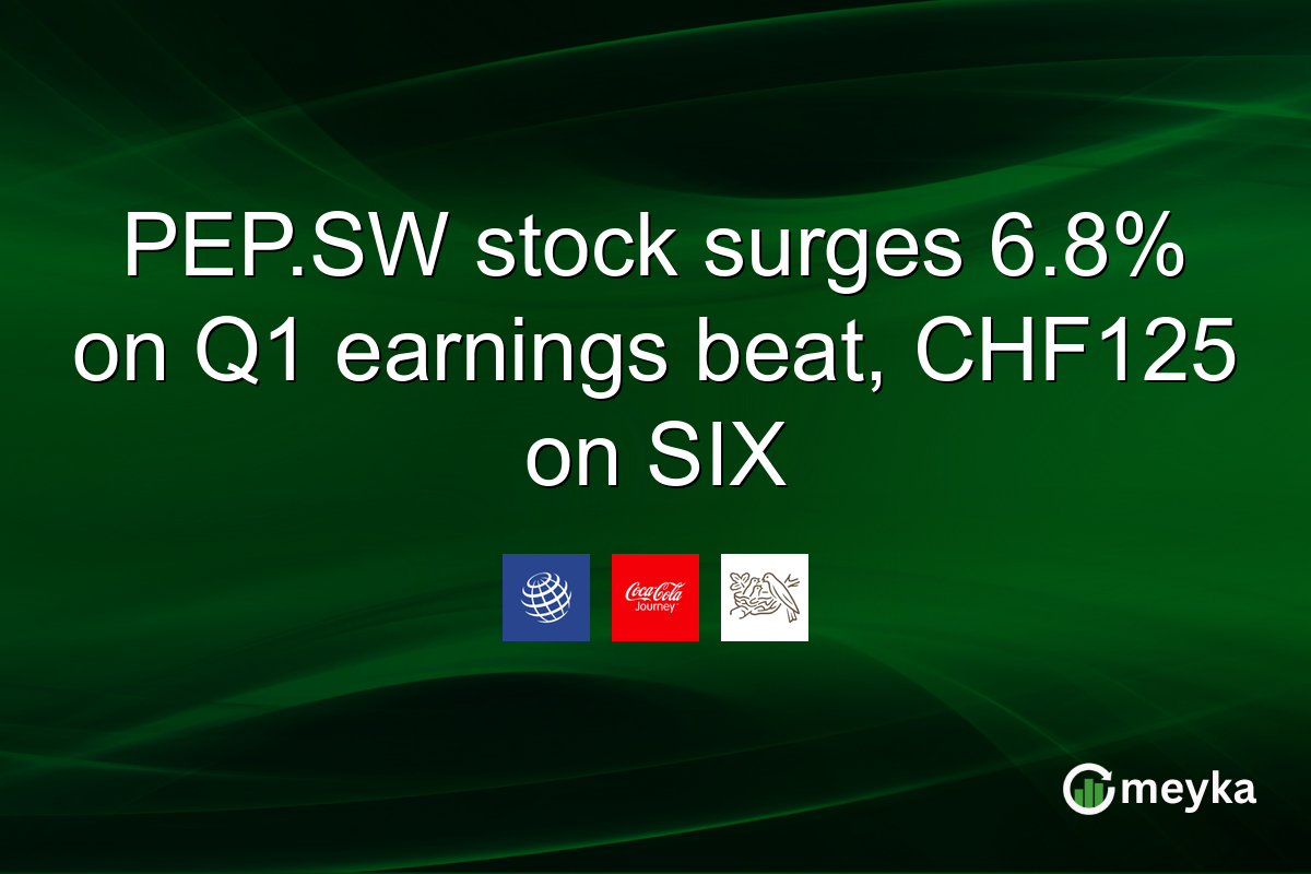 PEP.SW stock surges 6.8% on Q1 earnings beat, CHF125 on SIX