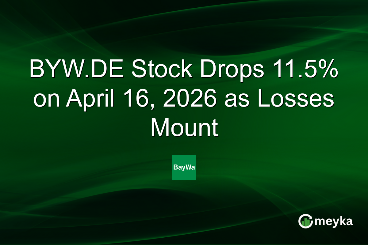 BYW.DE Stock Drops 11.5% on April 16, 2026 as Losses Mount