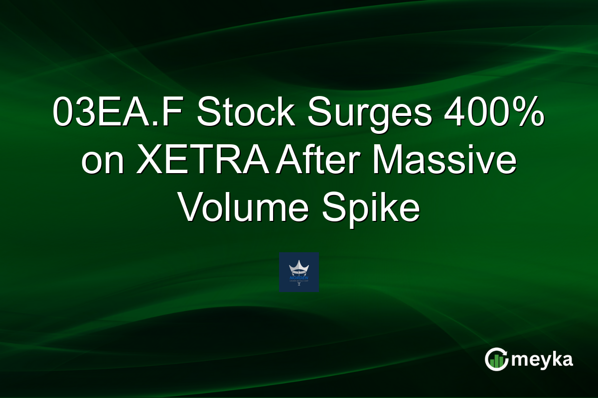 03EA.F Stock Surges 400% on XETRA After Massive Volume Spike