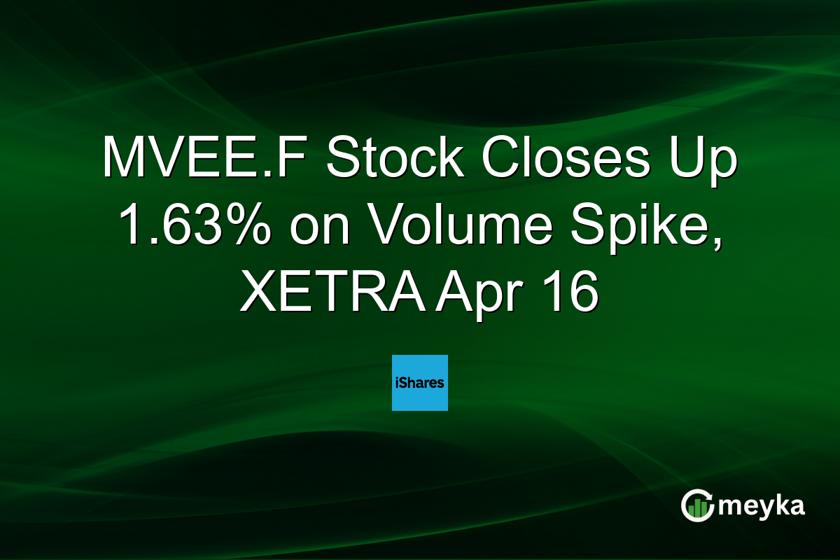 MVEE.F Stock Closes Up 1.63% on Volume Spike, XETRA Apr 16