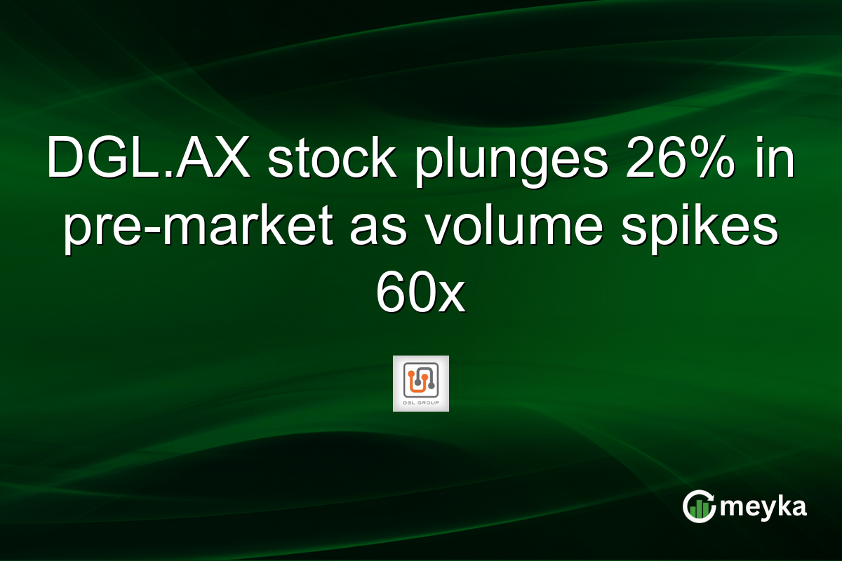 DGL.AX stock plunges 26% in pre-market as volume spikes 60x