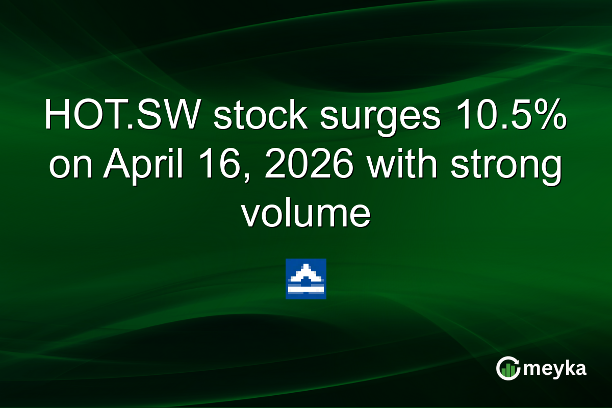 HOT.SW stock surges 10.5% on April 16, 2026 with strong volume