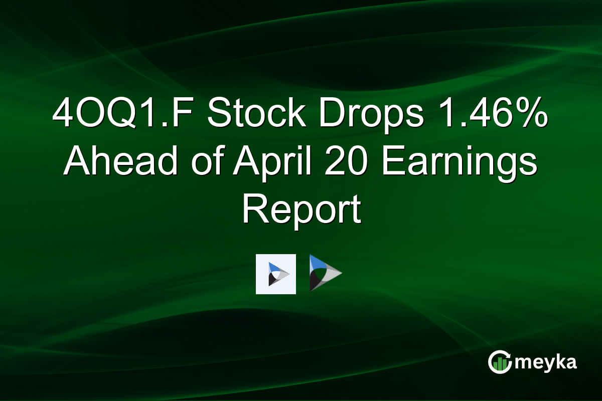 4OQ1.F Stock Drops 1.46% Ahead of April 20 Earnings Report