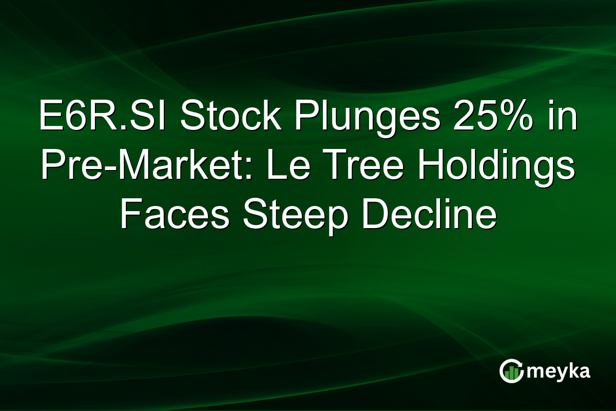 E6R.SI Stock Plunges 25% in Pre-Market: Le Tree Holdings Faces Steep Decline