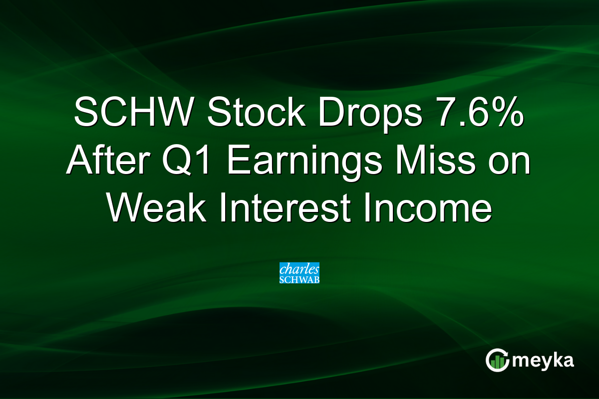 SCHW Stock Drops 7.6% After Q1 Earnings Miss on Weak Interest Income