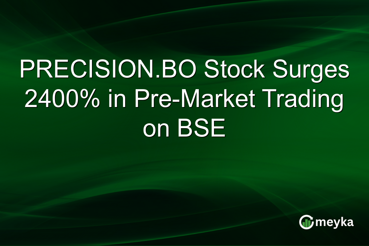 PRECISION.BO Stock Surges 2400% in Pre-Market Trading on BSE