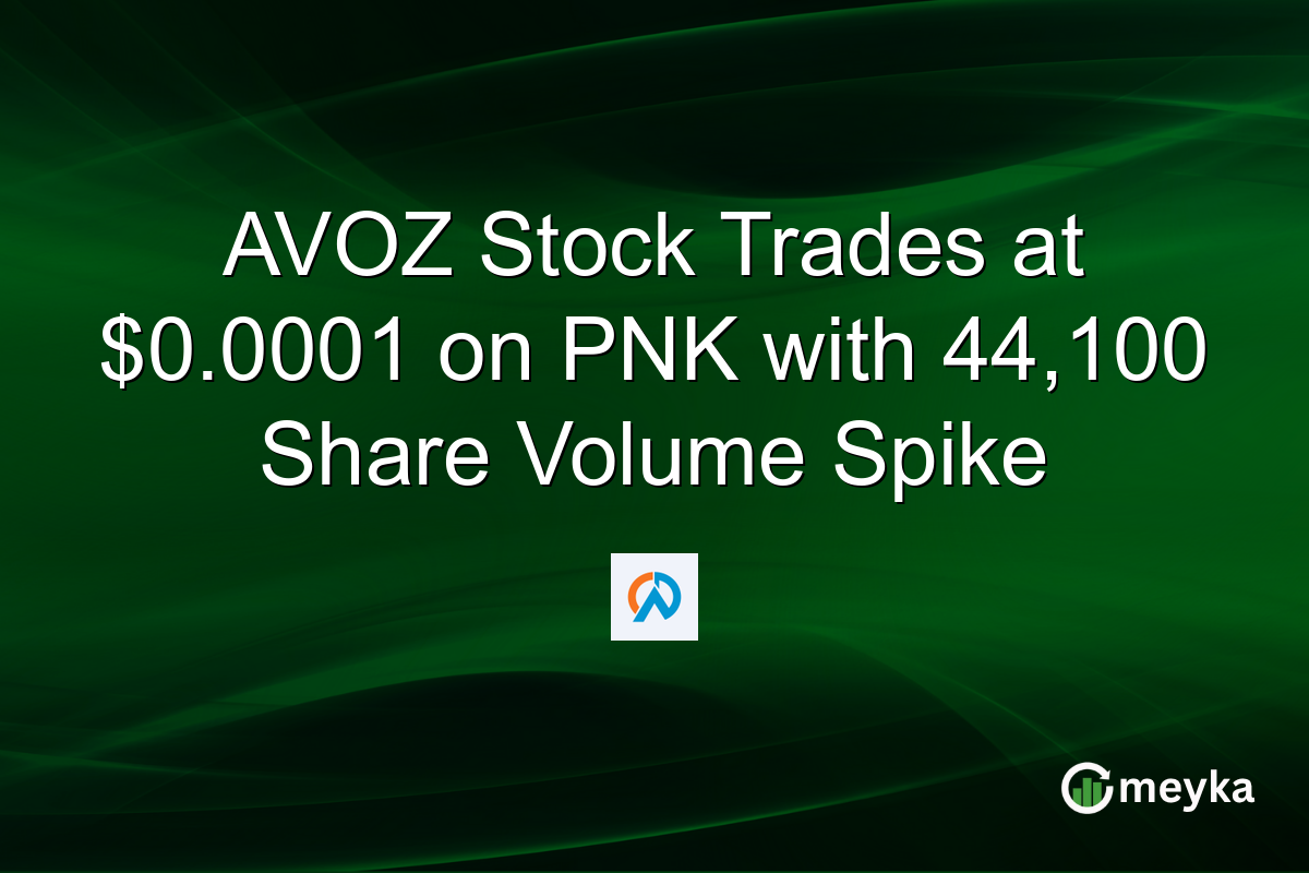 AVOZ Stock Trades at $0.0001 on PNK with 44,100 Share Volume Spike