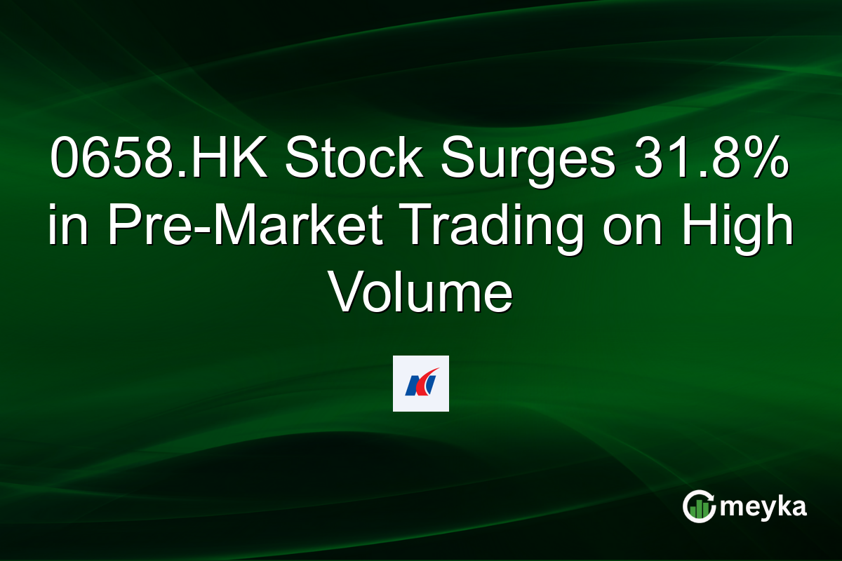 0658.HK Stock Surges 31.8% in Pre-Market Trading on High Volume
