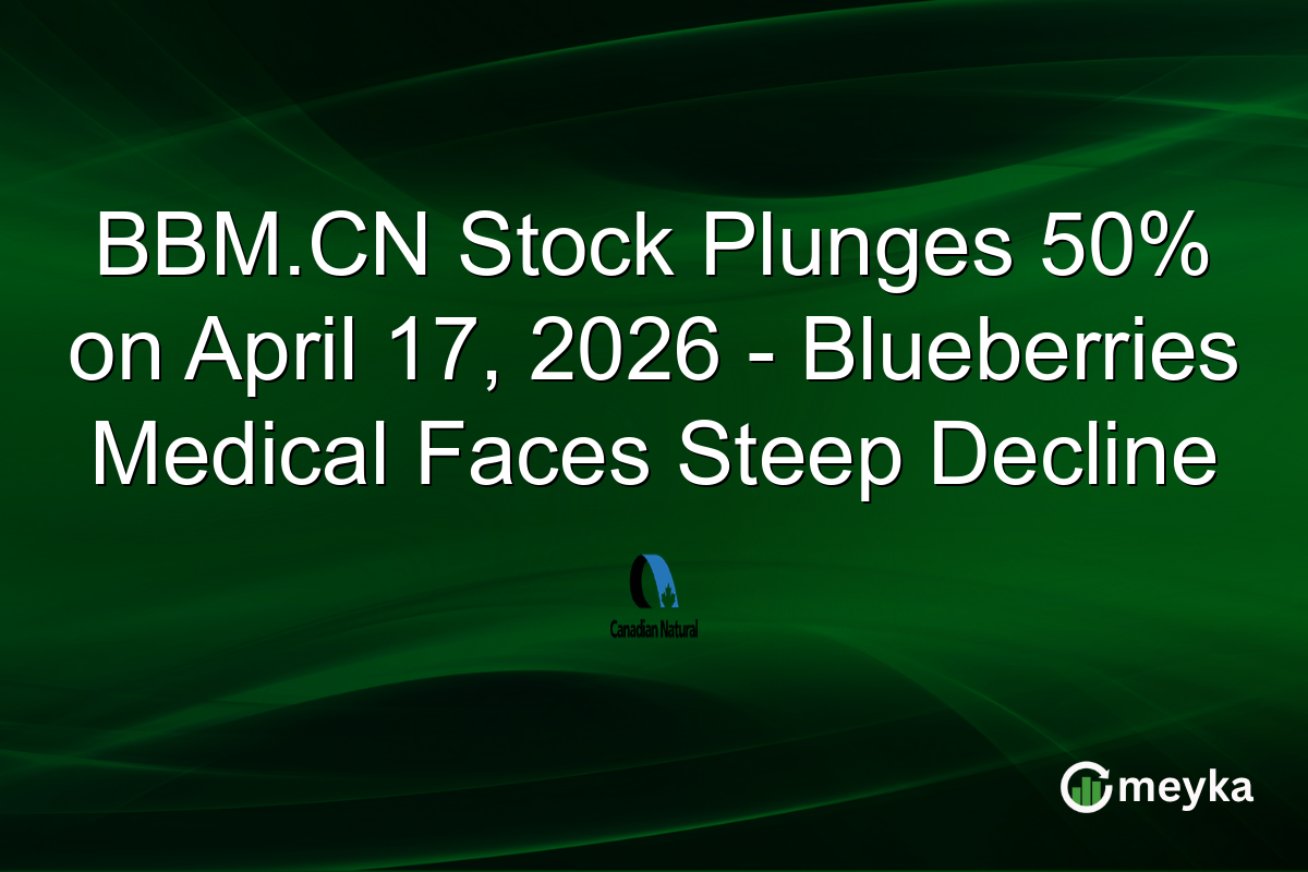 BBM.CN Stock Plunges 50% on April 17, 2026 – Blueberries Medical Faces Steep Decline
