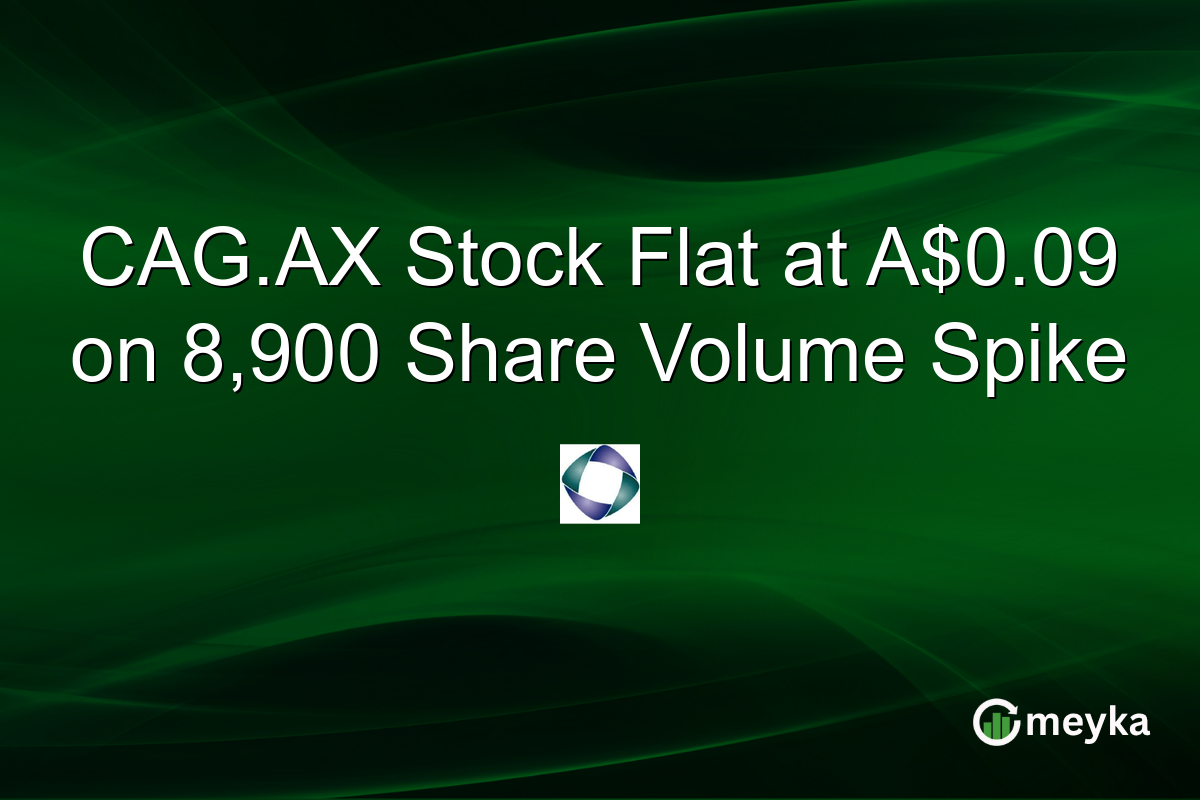 CAG.AX Stock Flat at A$0.09 on 8,900 Share Volume Spike