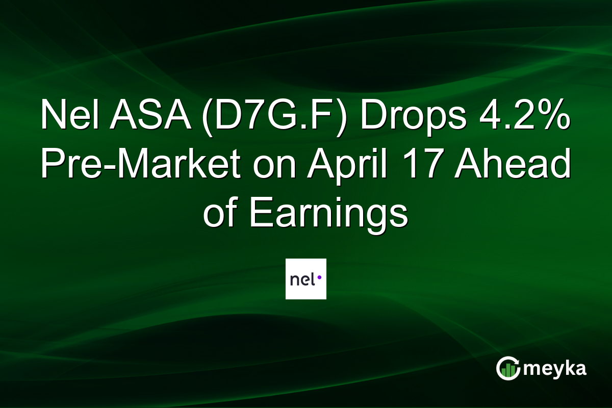 Nel ASA (D7G.F) Drops 4.2% Pre-Market on April 17 Ahead of Earnings