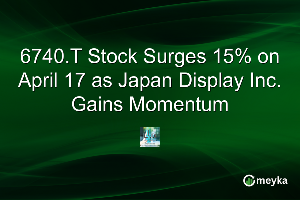 6740.T Stock Surges 15% on April 17 as Japan Display Inc. Gains Momentum