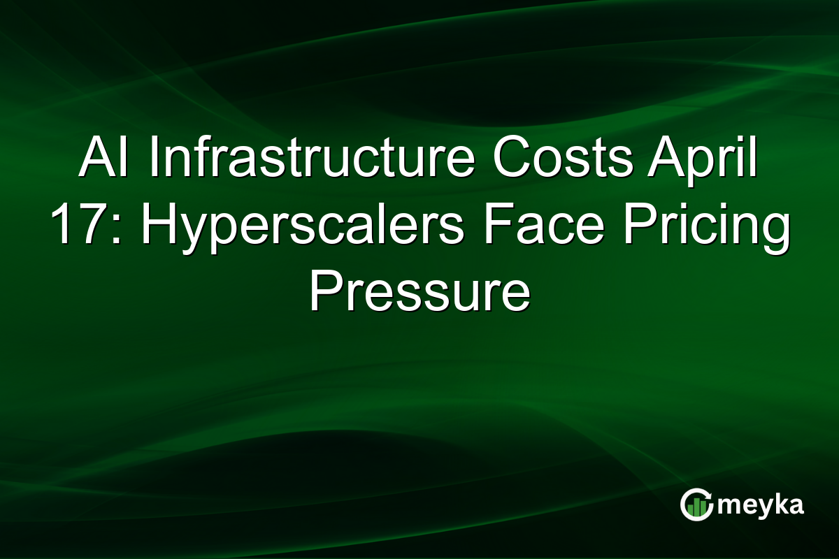 AI Infrastructure Costs April 17: Hyperscalers Face Pricing Pressure