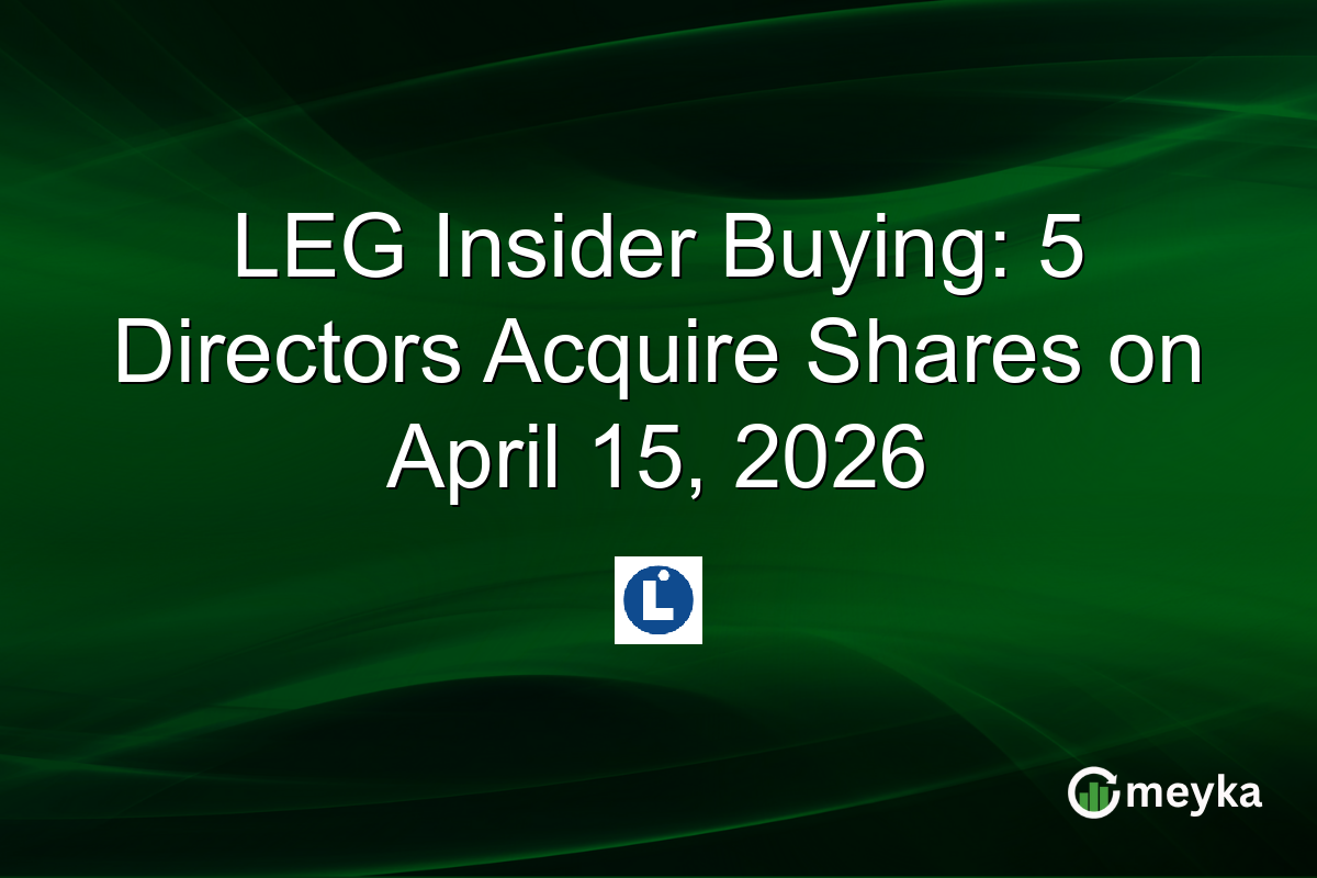 LEG Insider Buying: 5 Directors Acquire Shares on April 15, 2026