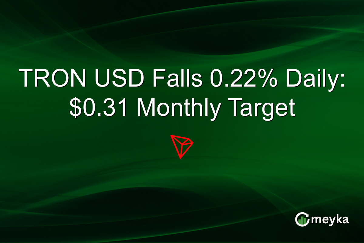 TRON USD Falls 0.22% Daily: $0.31 Monthly Target