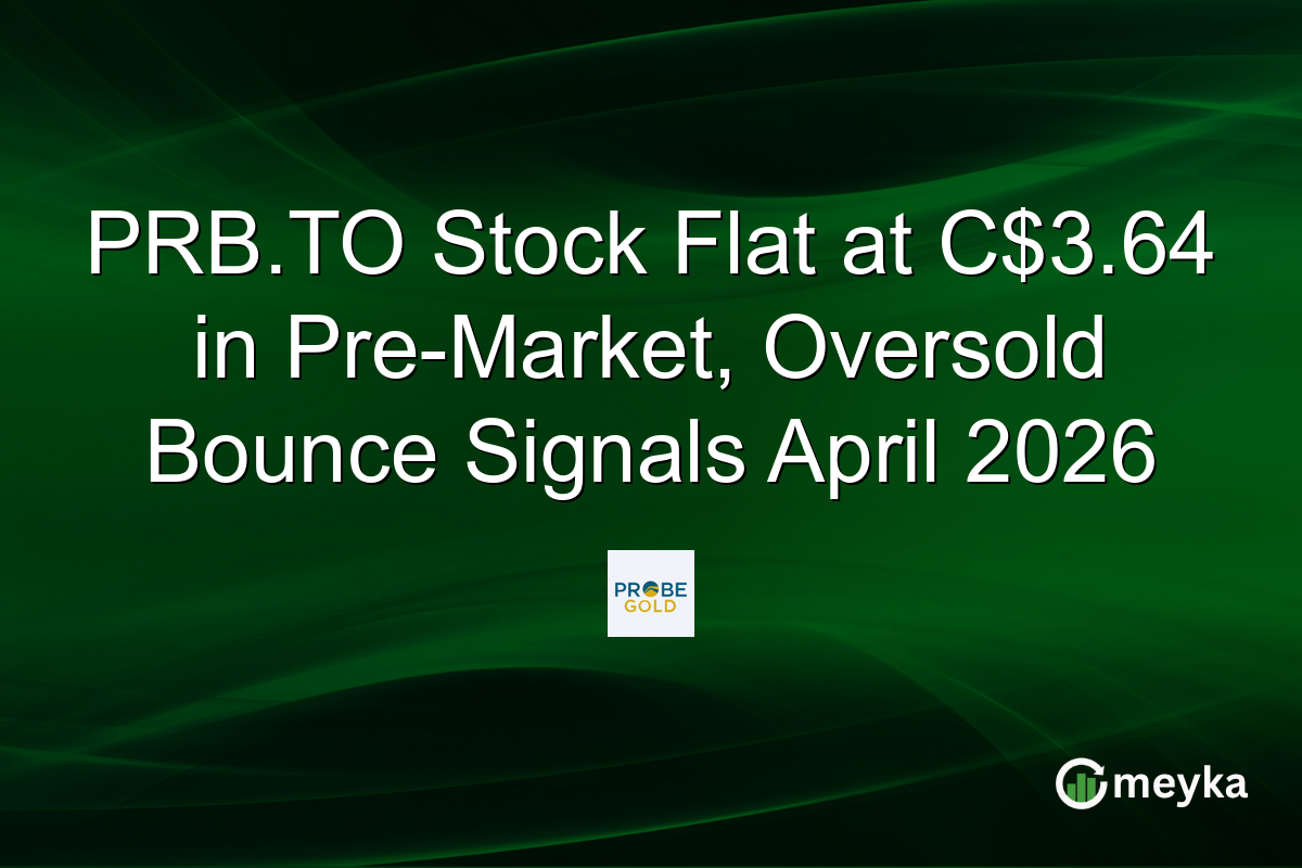 PRB.TO Stock Flat at C$3.64 in Pre-Market, Oversold Bounce Signals April 2026