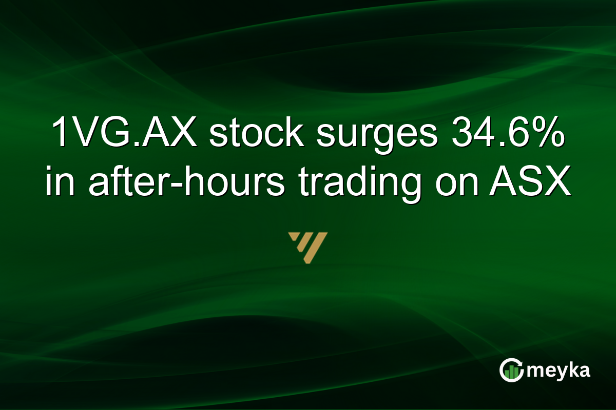 1VG.AX stock surges 34.6% in after-hours trading on ASX
