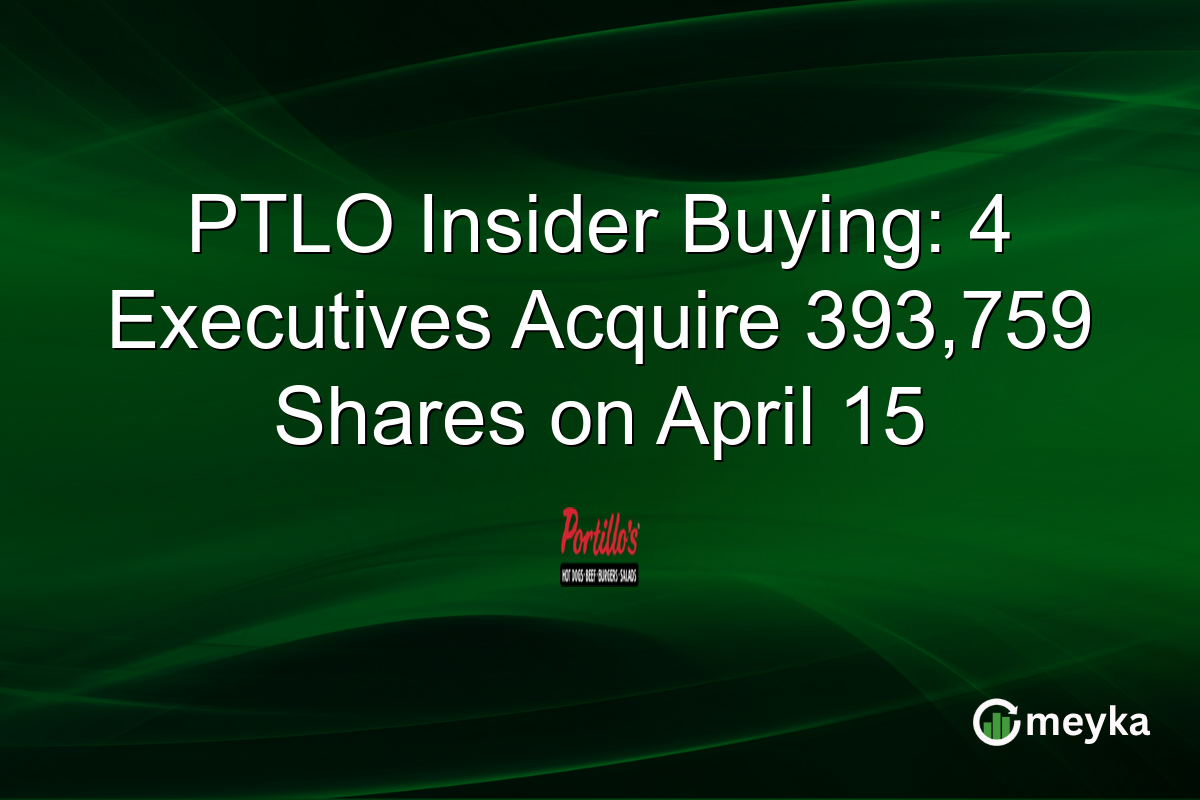 PTLO Insider Buying: 4 Executives Acquire 393,759 Shares on April 15