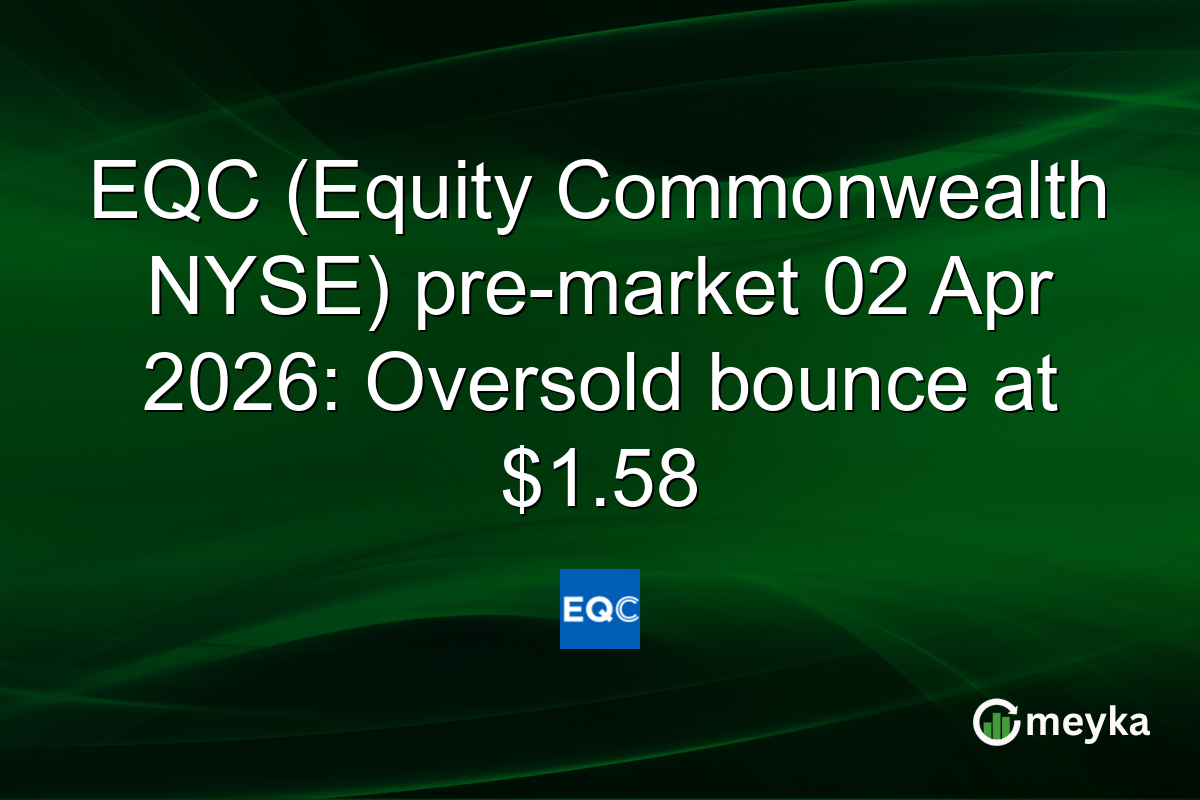 EQC (Equity Commonwealth NYSE) pre-market 02 Apr 2026: Oversold bounce at $1.58