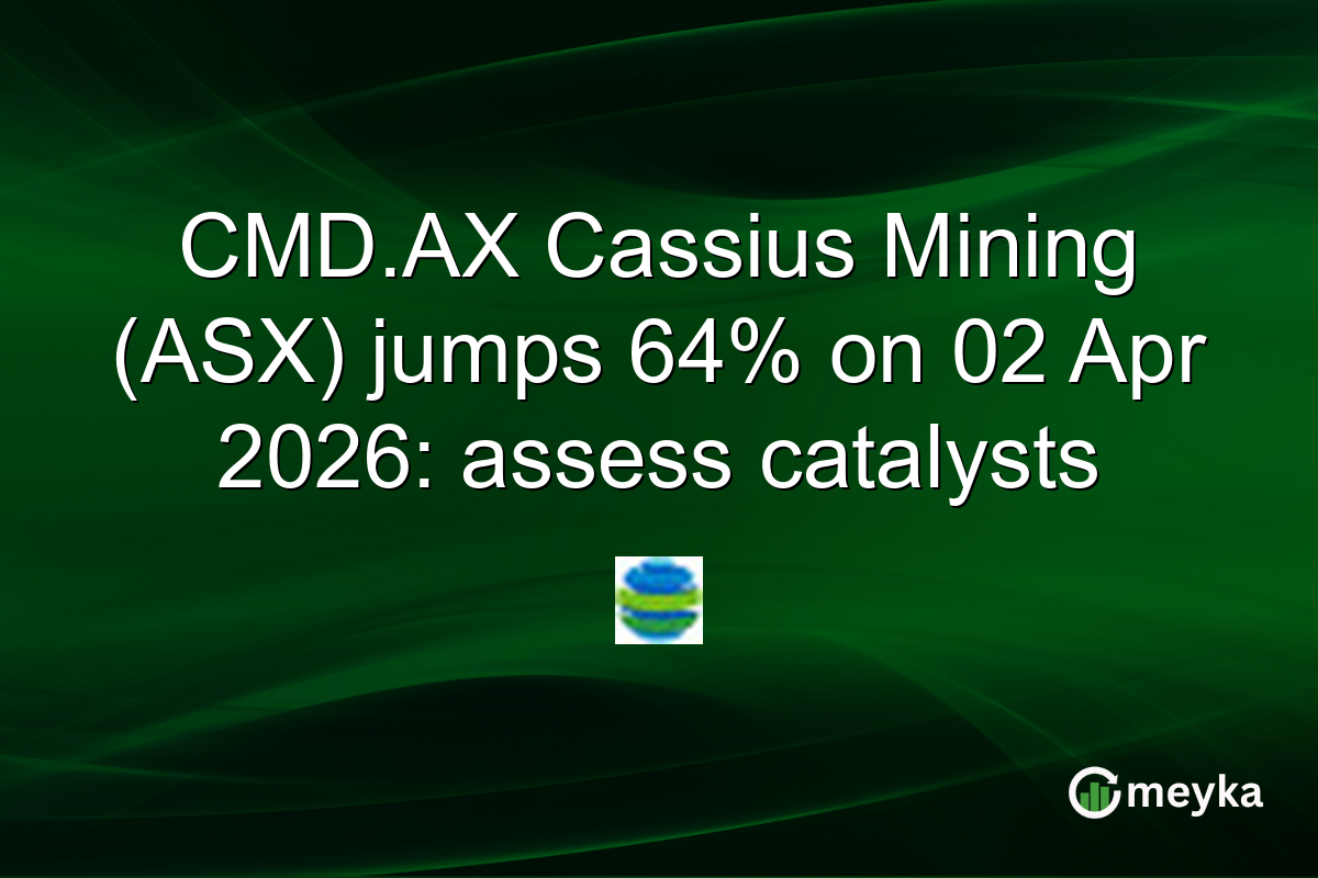 CMD.AX Cassius Mining (ASX) jumps 64% on 02 Apr 2026: assess catalysts