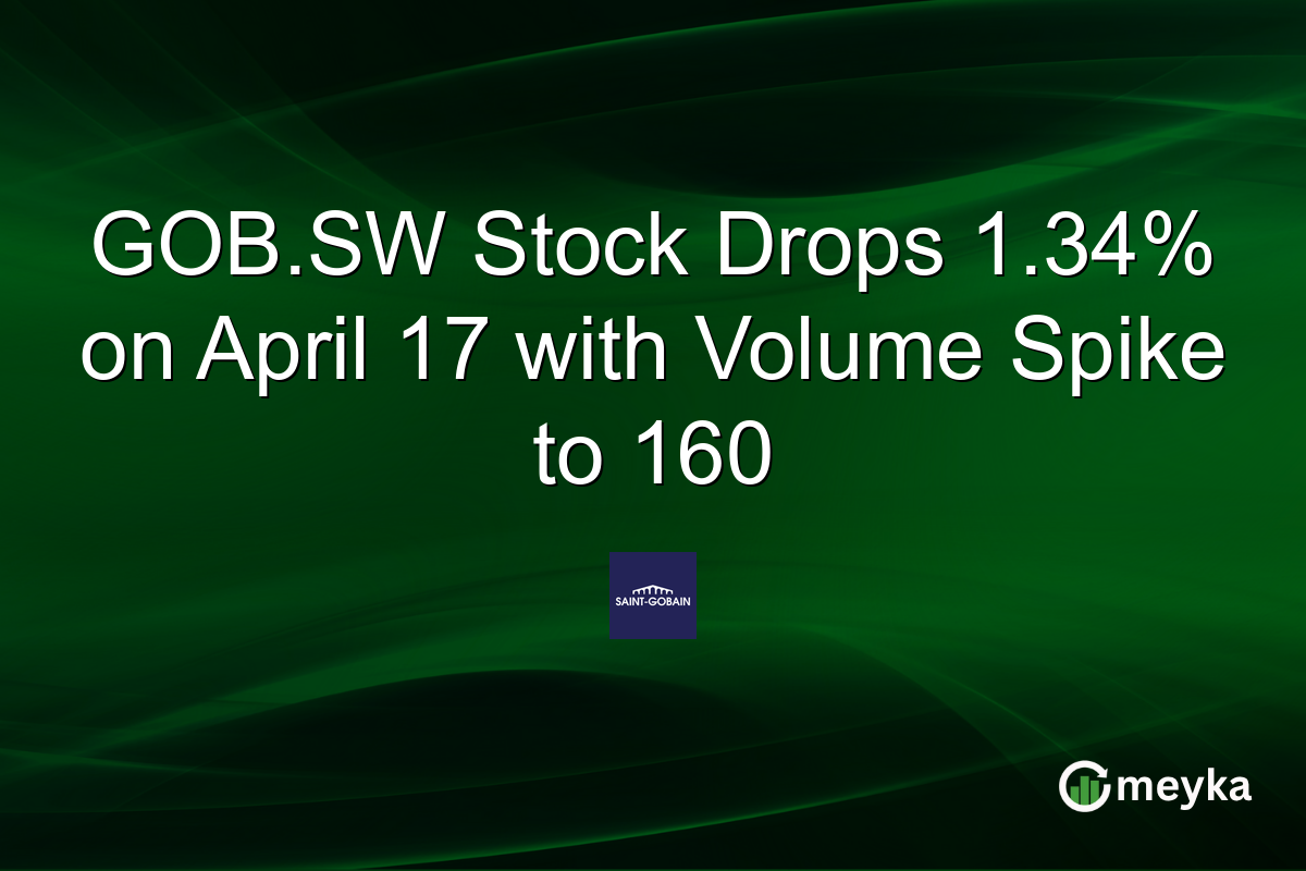 GOB.SW Stock Drops 1.34% on April 17 with Volume Spike to 160