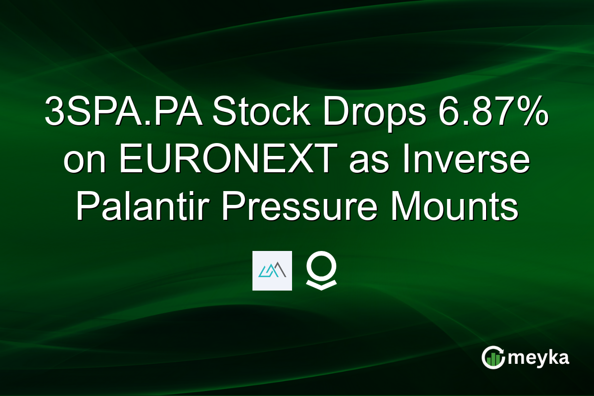 3SPA.PA Stock Drops 6.87% on EURONEXT as Inverse Palantir Pressure Mounts