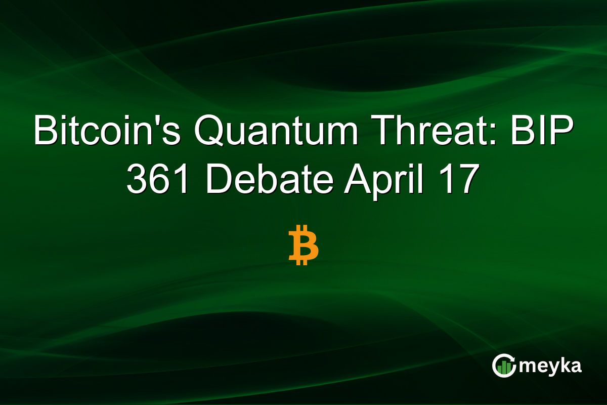 Bitcoin’s Quantum Threat: BIP 361 Debate April 17