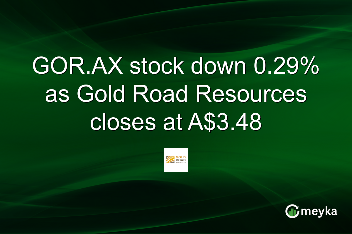 GOR.AX stock down 0.29% as Gold Road Resources closes at A$3.48