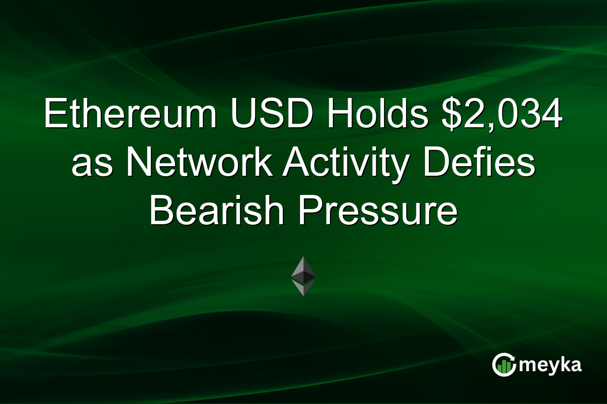 Ethereum USD Holds $2,034 as Network Activity Defies Bearish Pressure
