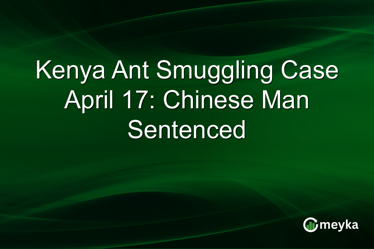 Kenya Ant Smuggling Case April 17: Chinese Man Sentenced