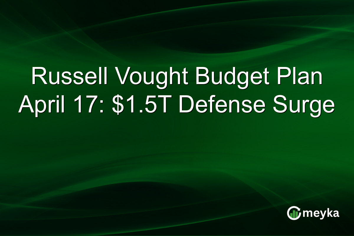 Russell Vought Budget Plan April 17: $1.5T Defense Surge