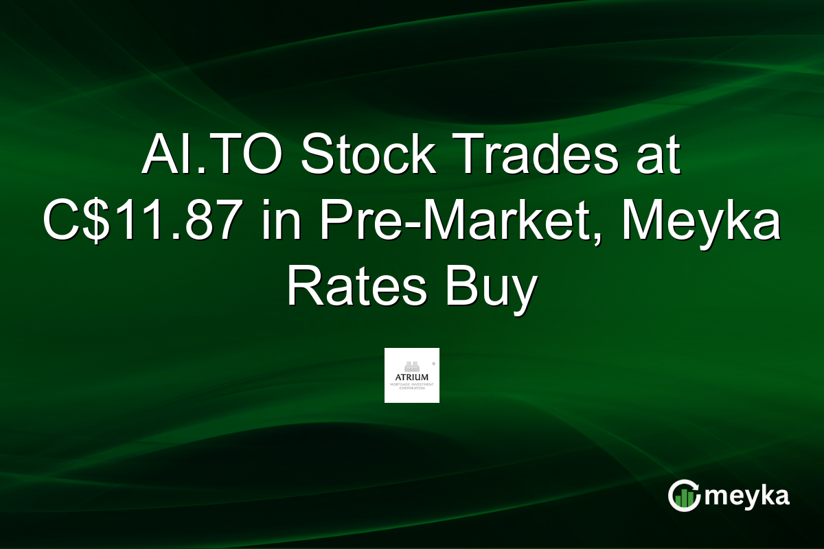 AI.TO Stock Trades at C$11.87 in Pre-Market, Meyka Rates Buy
