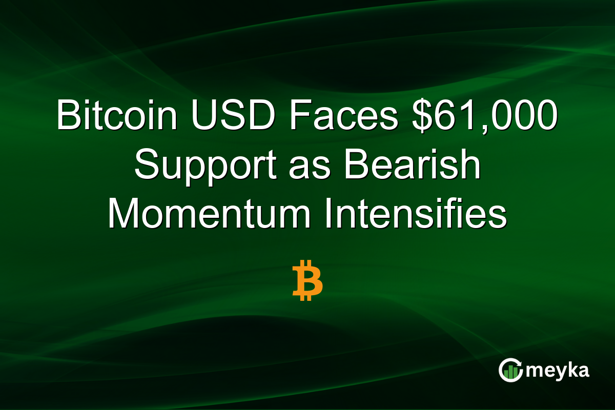 Bitcoin USD Faces $61,000 Support as Bearish Momentum Intensifies