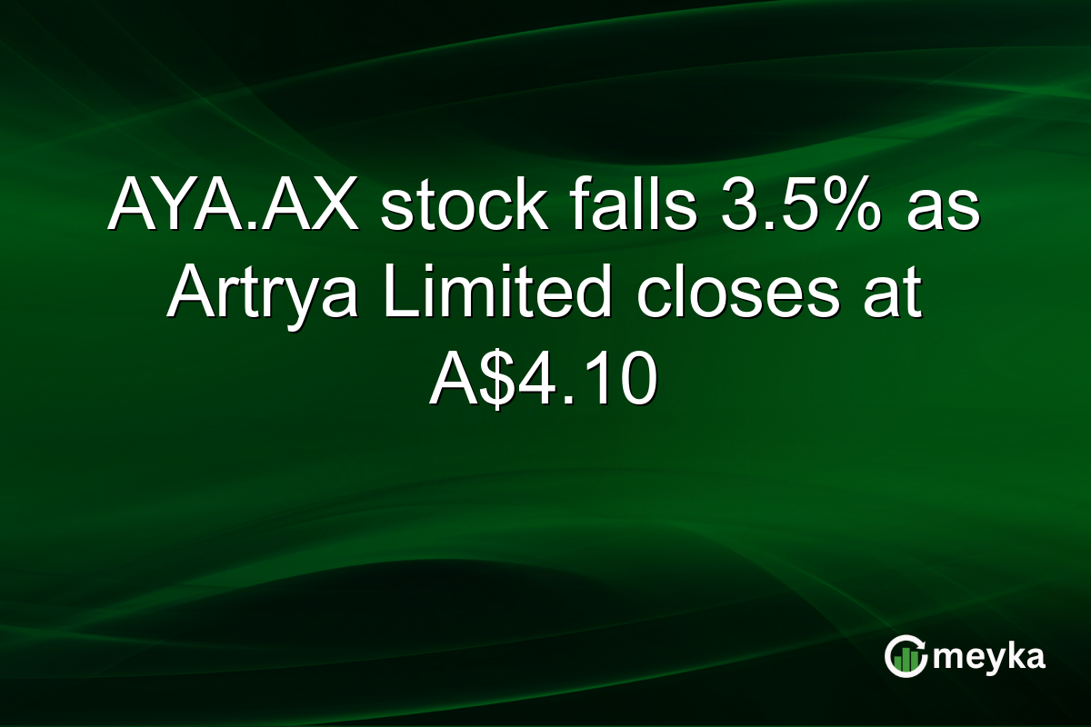 AYA.AX stock falls 3.5% as Artrya Limited closes at A$4.10