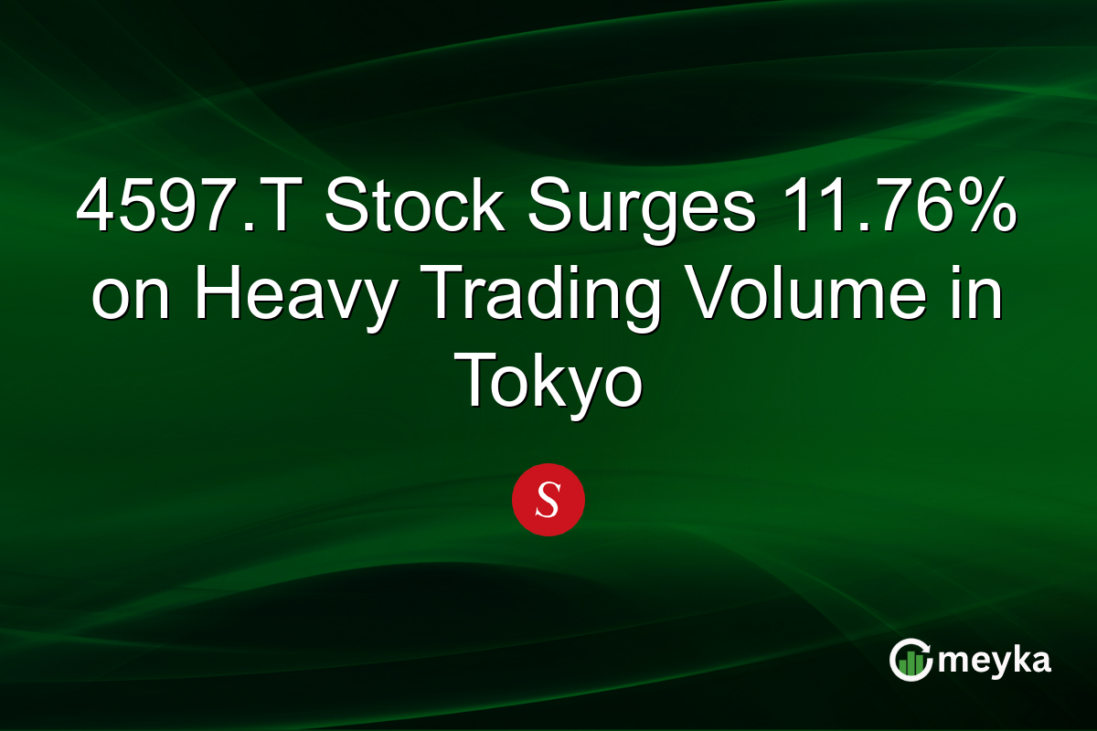 4597.T Stock Surges 11.76% on Heavy Trading Volume in Tokyo