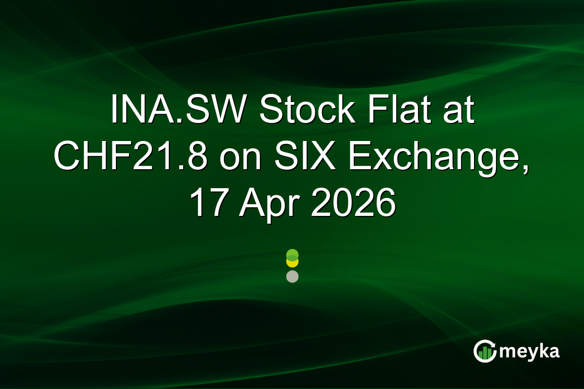 INA.SW Stock Flat at CHF21.8 on SIX Exchange, 17 Apr 2026