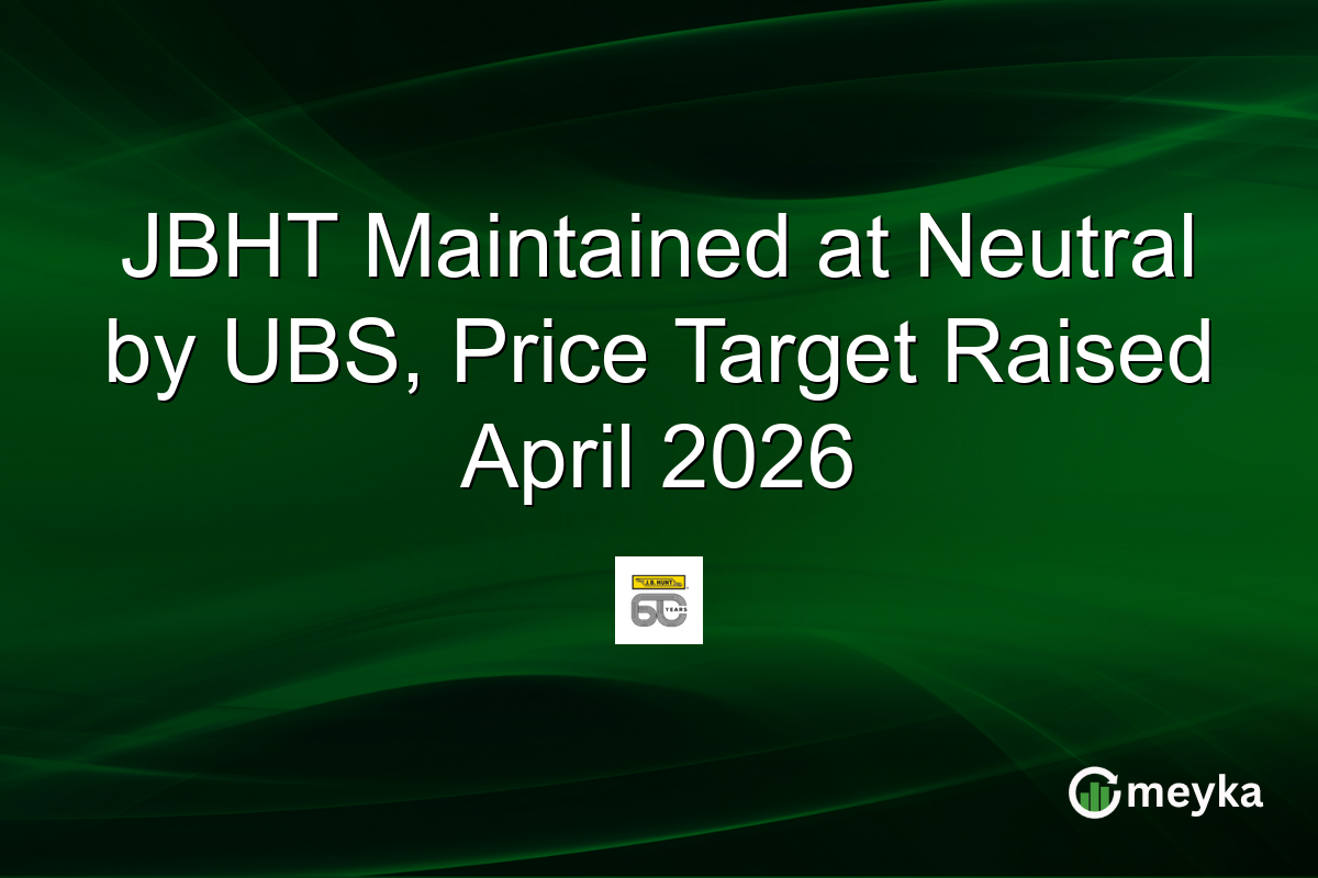 JBHT Maintained at Neutral by UBS, Price Target Raised April 2026
