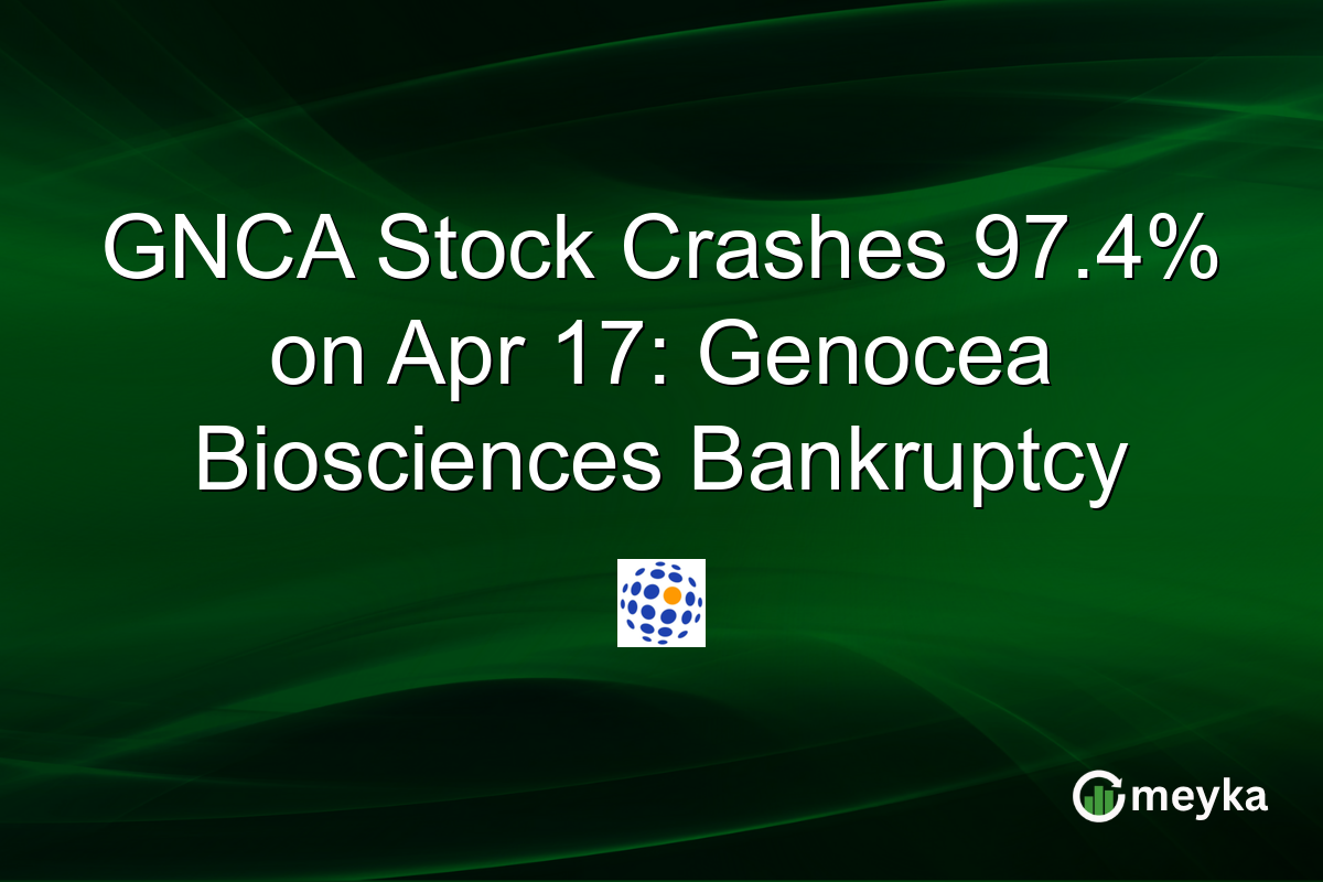 GNCA Stock Crashes 97.4% on Apr 17: Genocea Biosciences Bankruptcy
